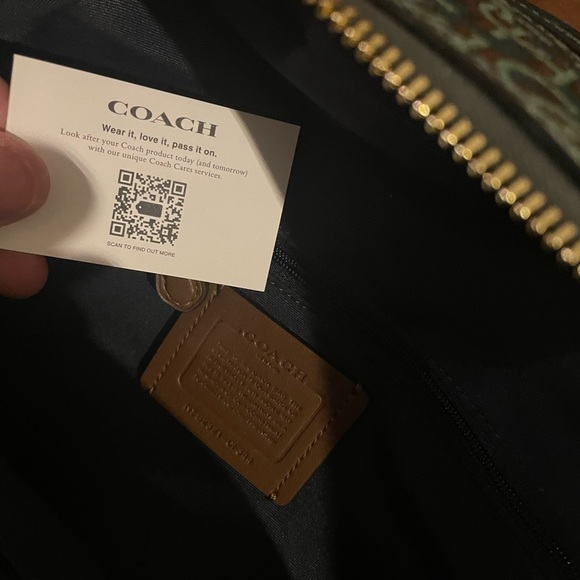 Coach monogram signature green backpack - Picture 7 of 8